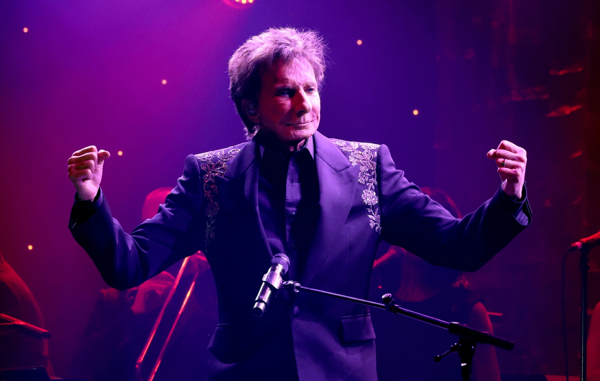 Barry Manilow performing live on stage